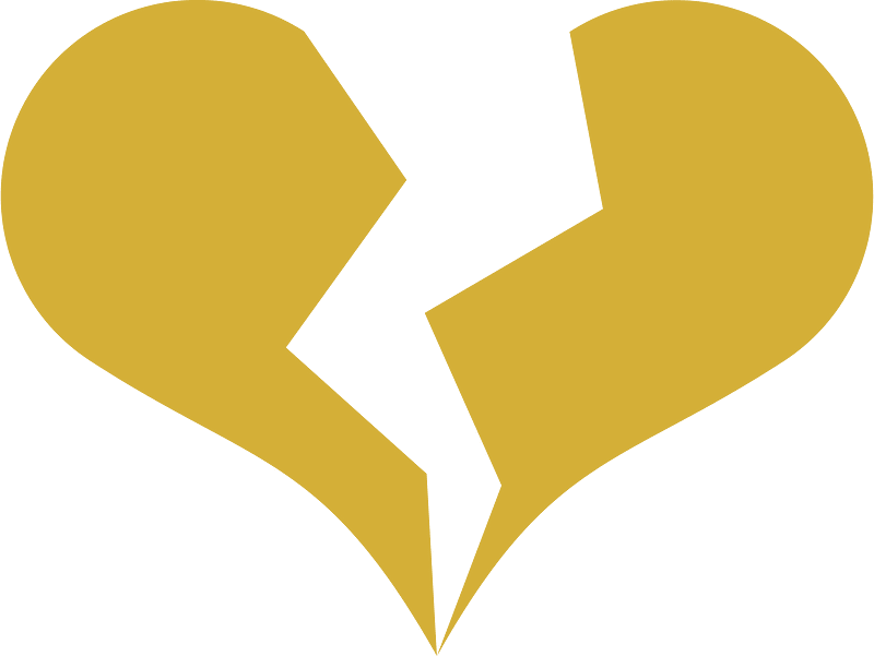 Golden broken heart