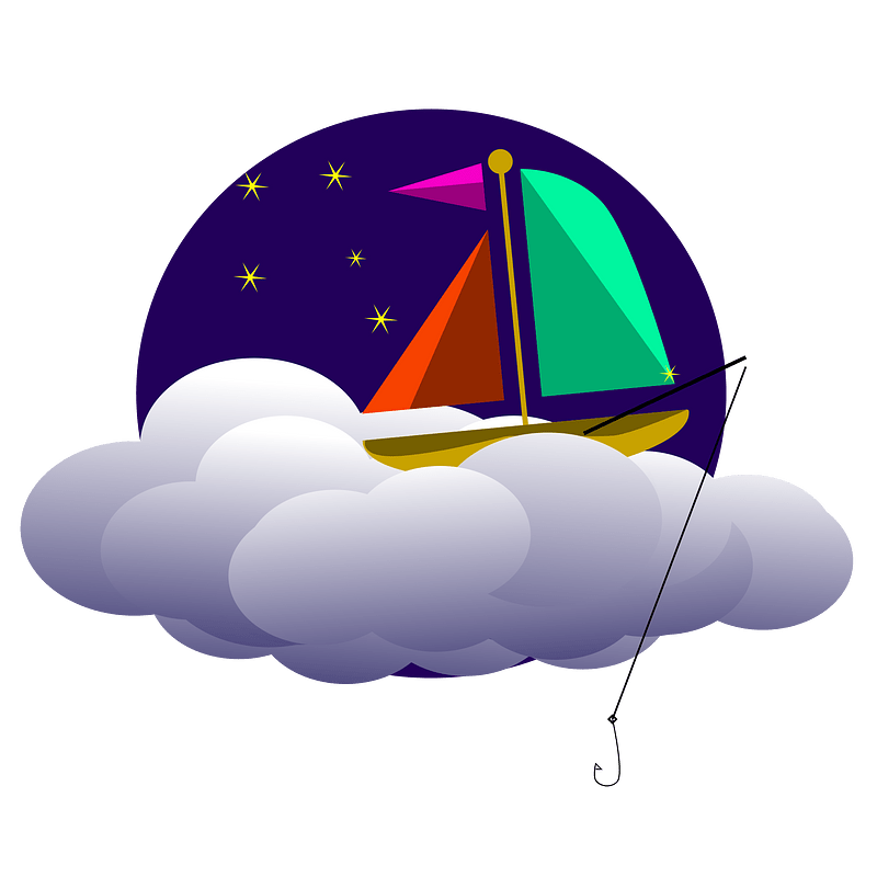 Ship at night sky