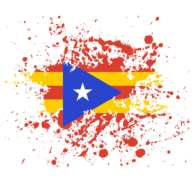 Blue Estelada Splatter Flag
