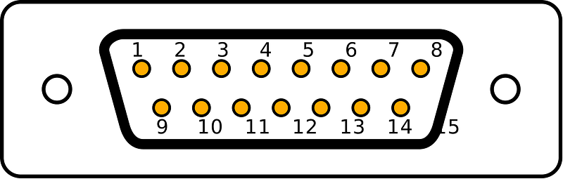 15-pin D-SUB male connector