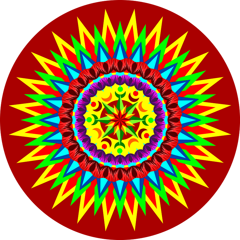 Oxcart wheel mandala
