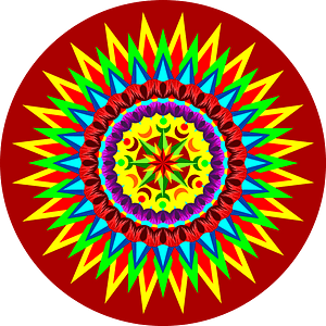 Oxcart wheel mandala