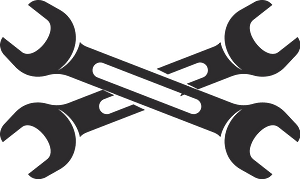 Crossed wrenches