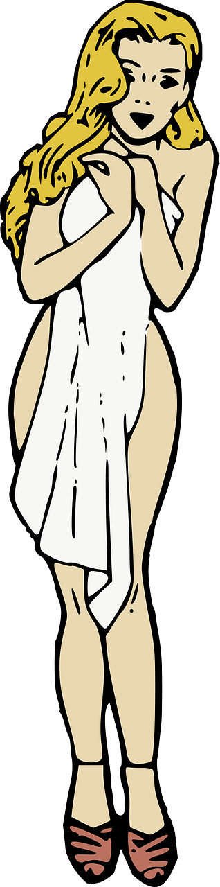 Woman in towel