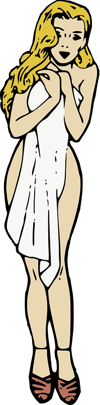 Woman in towel