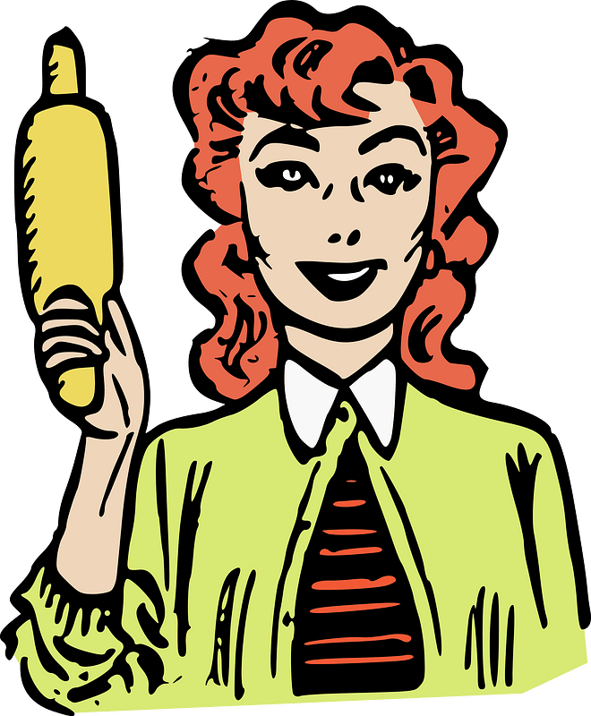 Rolling pin woman