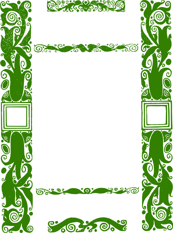 Stylish Green Vines Frame