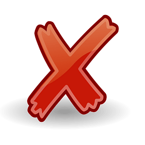 Tango style red failed icon