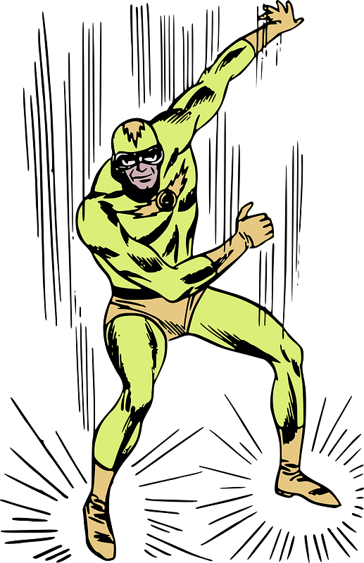 Retro super hero