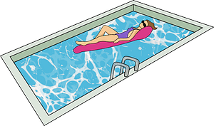 Lady on a Pool