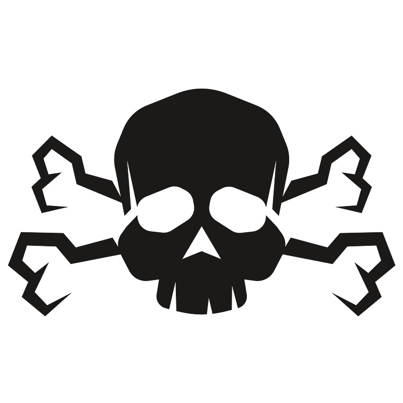 Skull stencil clip art