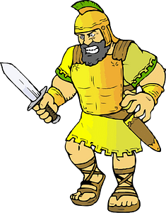 A cartoon of Goliath