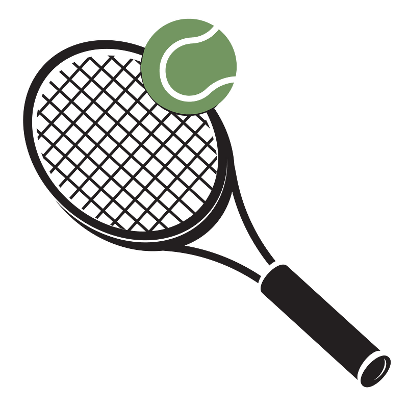 Tennis Racket and Green Ball