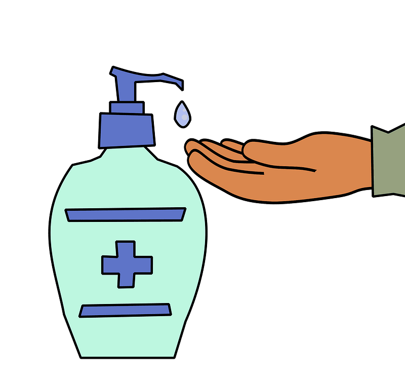 Hand with Hand Sanitizer