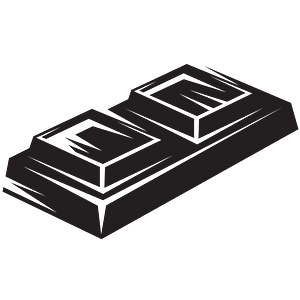 Chocolate square piece