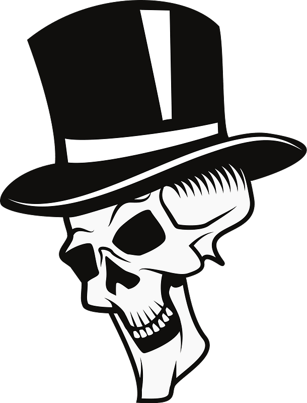 Skull in top hat