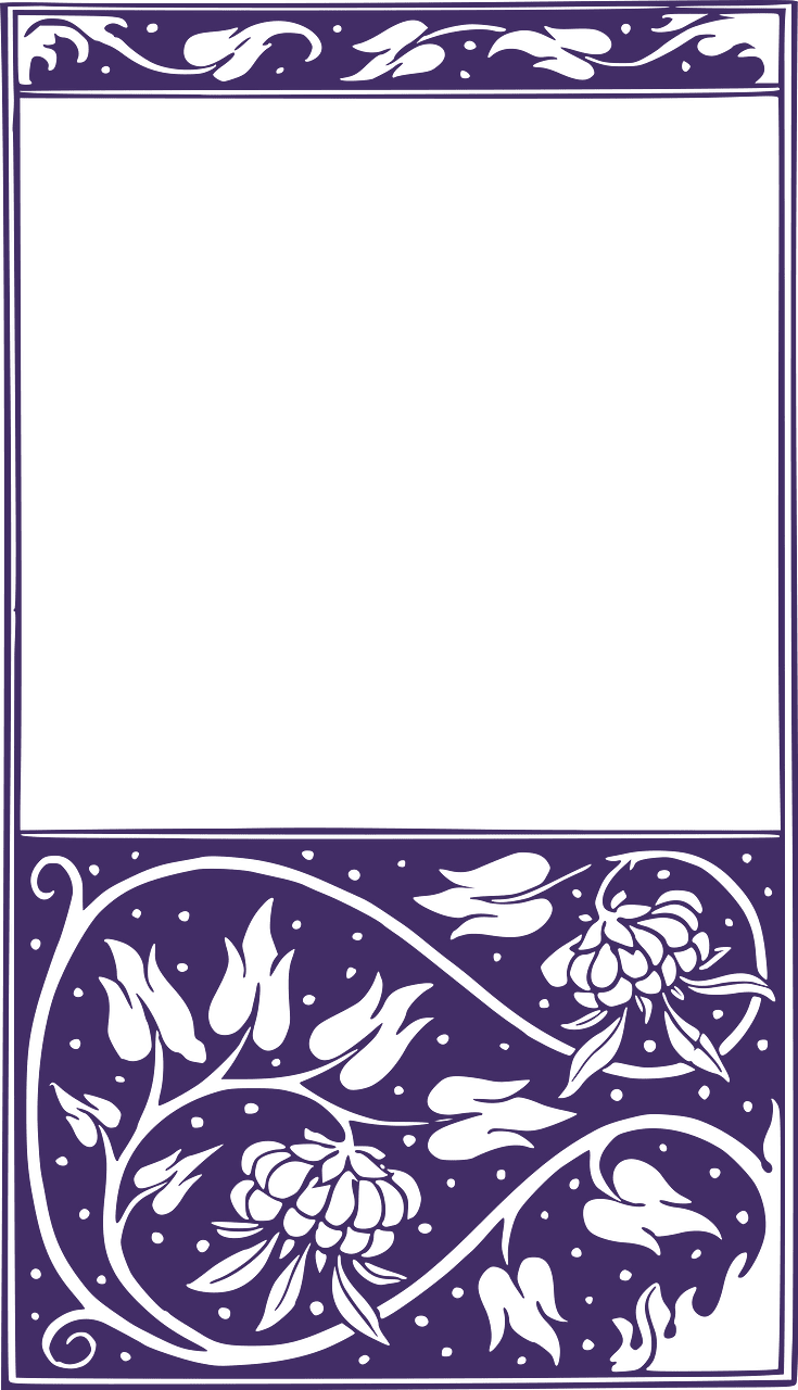 Flower Frame - Purple