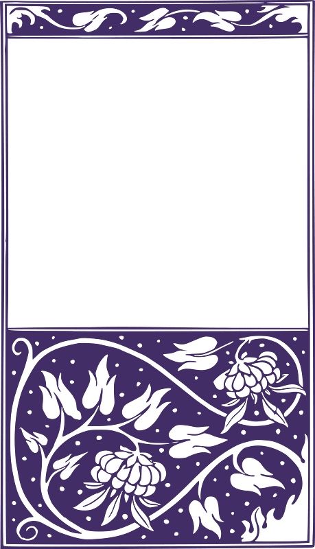 Flower Frame - Purple