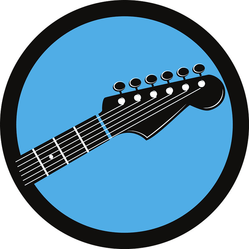 Music shop vector logotype
