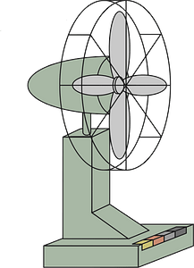Green Electric Fan