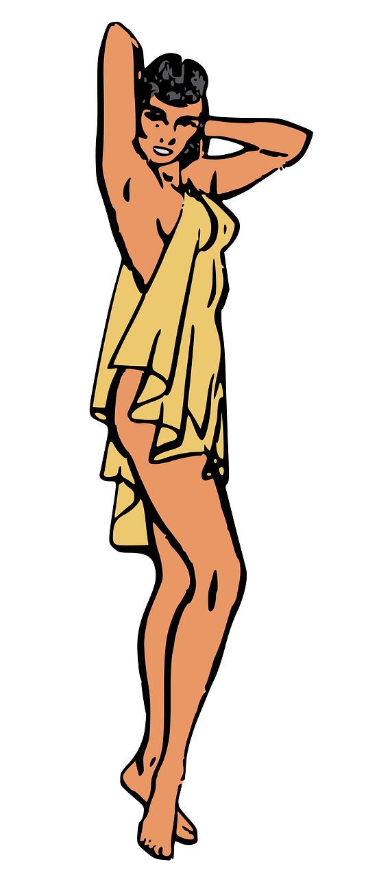 Lady in Yellow Towel