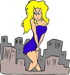 Gigantic woman