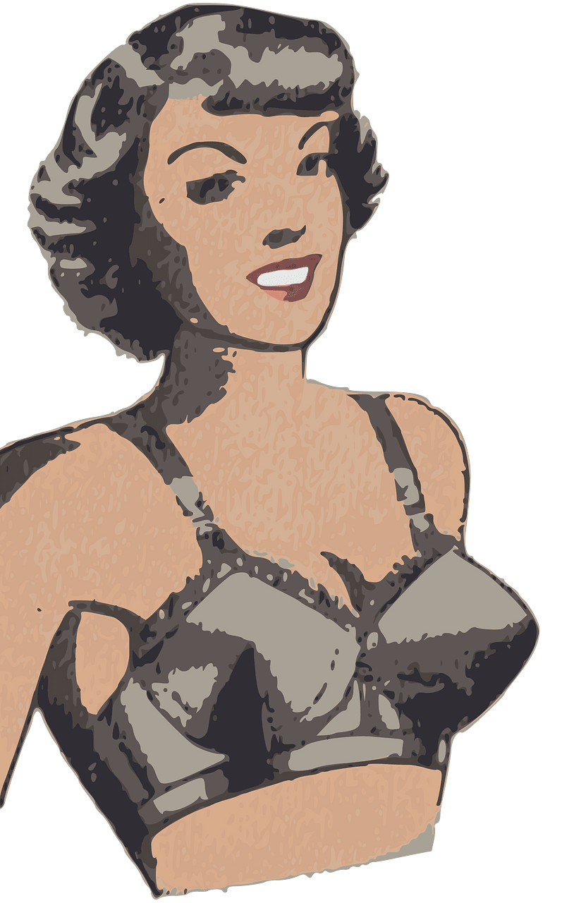 Retro Lady in a Bra