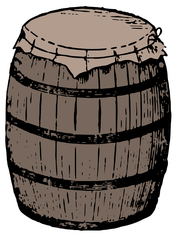 Old wooden barrel