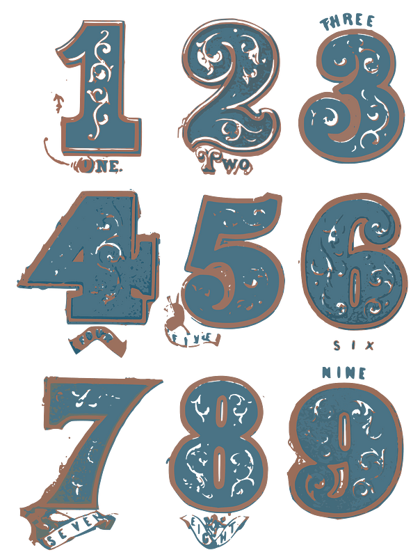 Classic Vintage Digits
