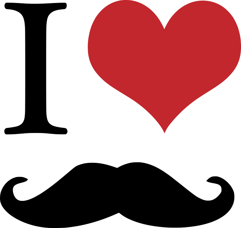 Heart & Mustache Love Card
