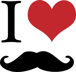 Heart & Mustache Love Card