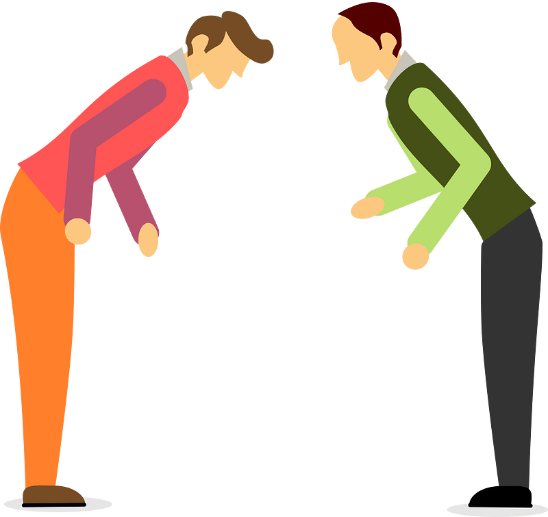 Two Men Bowing