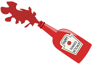 Ketchup Bottle Splatter