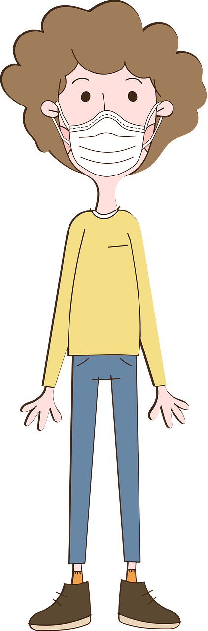 Man with a Face Mask