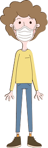 Man with a Face Mask