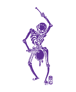 Skeleton with a Drum - Purple