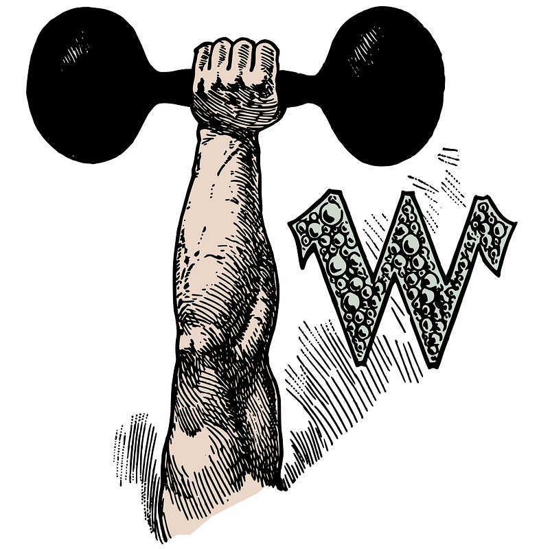 Drop Cap W - Weights - Colour