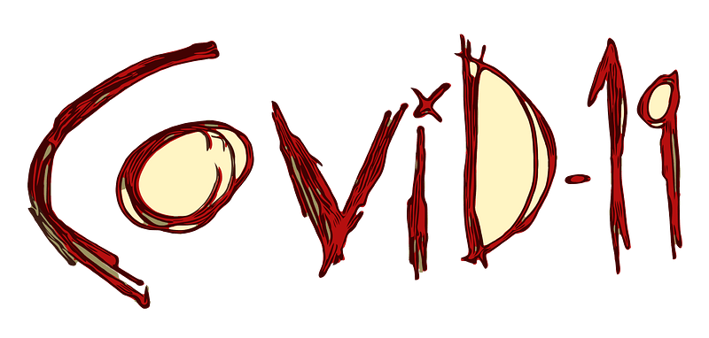COVID-19 Text Title - Red
