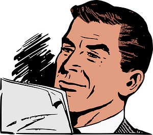 Man reading papers