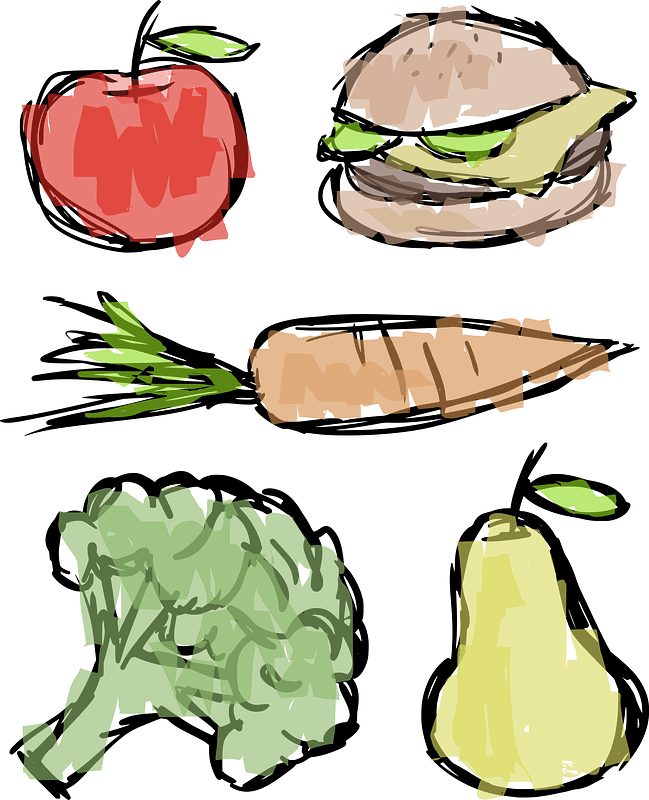 Colour Food Scribbles