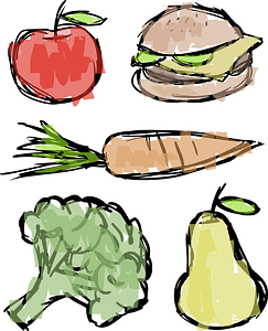Colour Food Scribbles