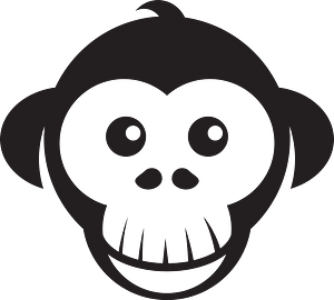 Smiling monkey head