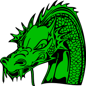 Green dragon head