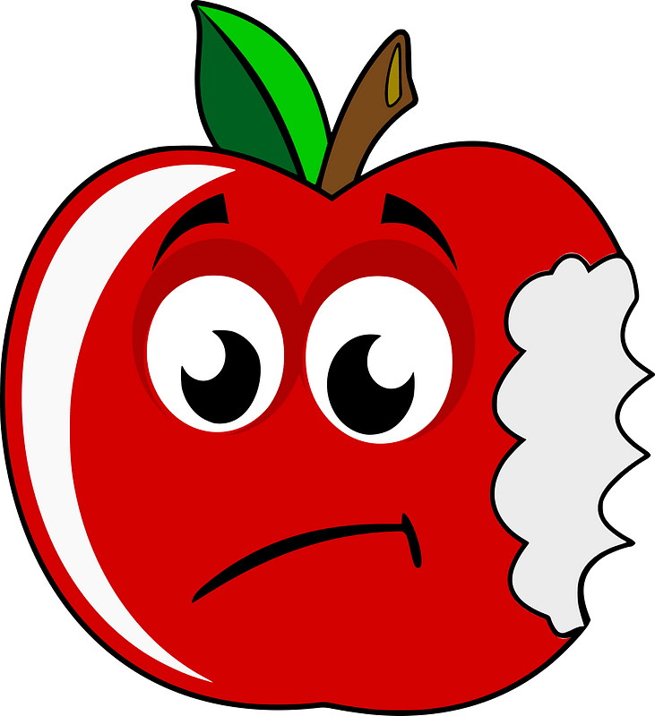 Unhappy apple
