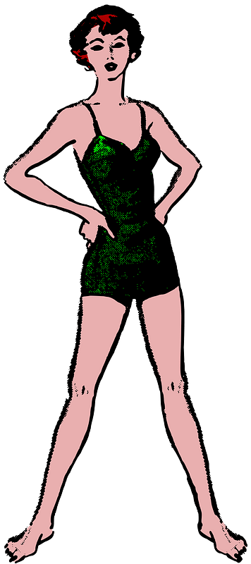 One Piece Bathing Suit (colour)