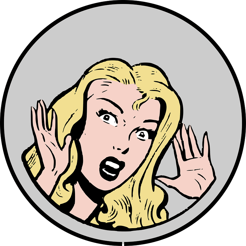 Blonde woman in horror