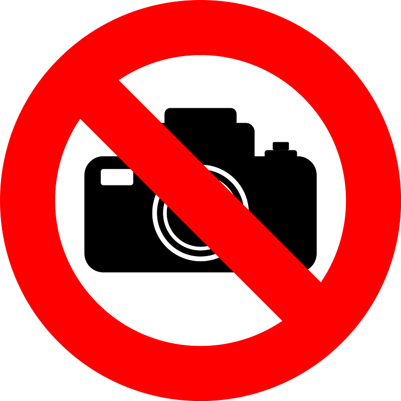 Cameras not allowed