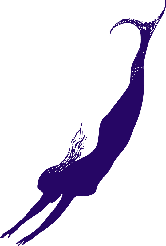 Purple Mermaid - Outline