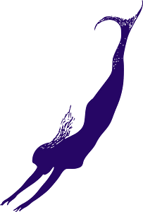 Purple Mermaid - Outline
