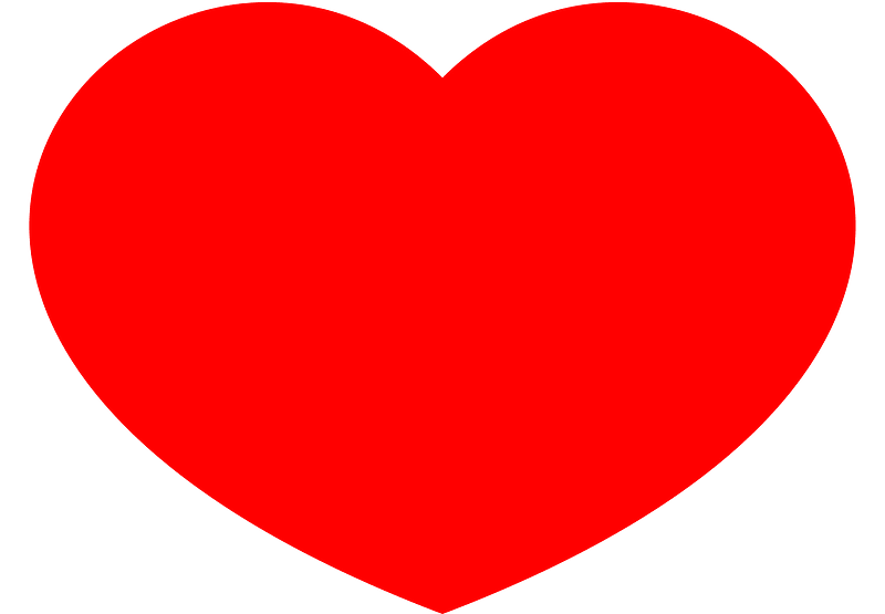 Heart single Bezier curve wider